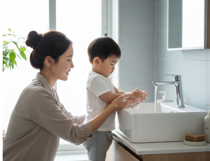 손 씻기와 위생 습관, 어느 정도까지 필요할까...아이 면역 발달과 생활 관리의 균형을 잡는 기준 20260203 111349